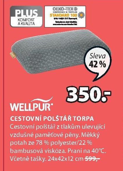 WELLPUR Cestovní polštář TORPA