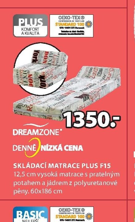 Skládací matrace PLUS F15