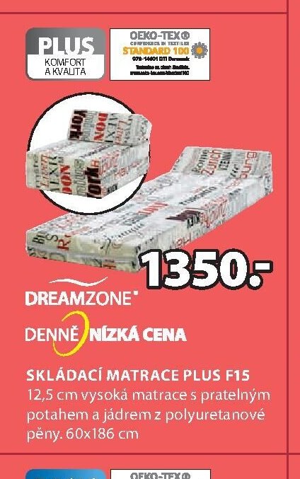 Skládací matrace PLUS F15