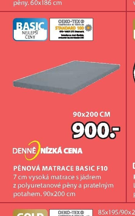 Pěnová matrace BASIC F10