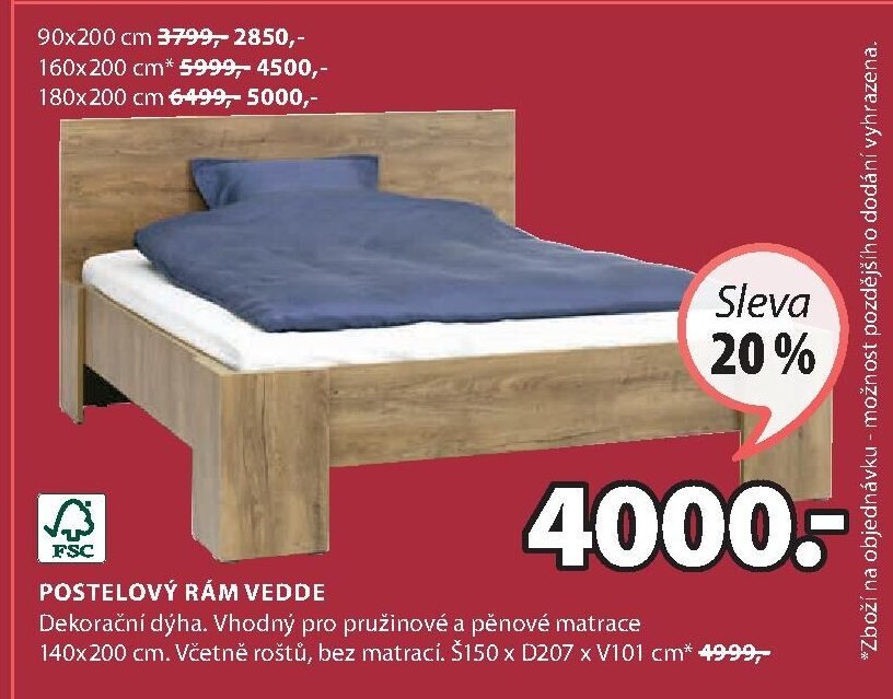 POSTELOVÝ RÁM VEDDE