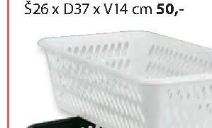 Košík HALVARD (Š26 x D37 x V14 cm)
