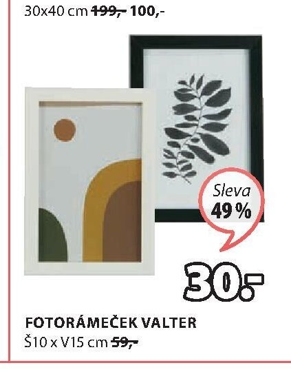 Fotorámeček VALTER (Š10 x V15 cm)