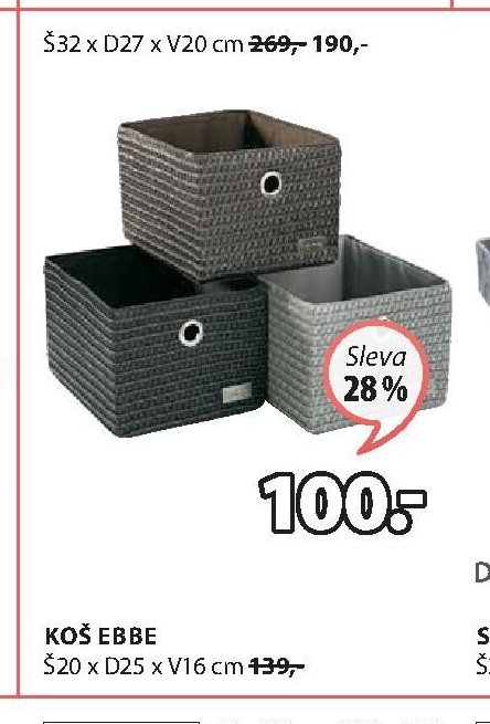 Koš EBBE (Š32 x D27 x V20 cm)