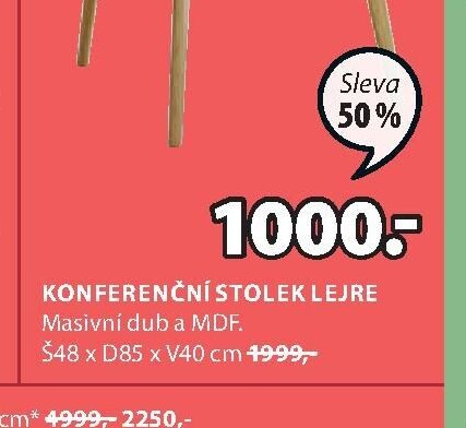 KONFERENČNÍ STOLEK LEJRE
