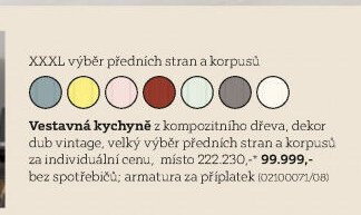 Vestavná kuchyně z kompozitního dřeva, dekor dub vintage