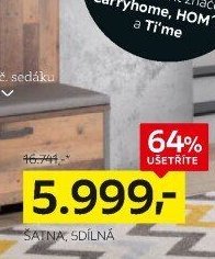 Šatna, 5dílná