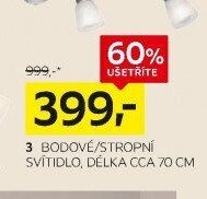 3 BODOVÉ/STROPNÍ SVÍTIDLO, DÉLKA CCA 70 CM