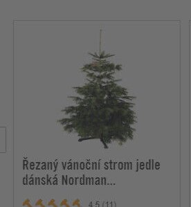 Řezaný vánoční strom jedle dánská Nordman