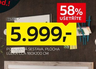 POSTELOVÁ SESTAVA, PLOCHA LŮŽKA CCA 180X200 CM