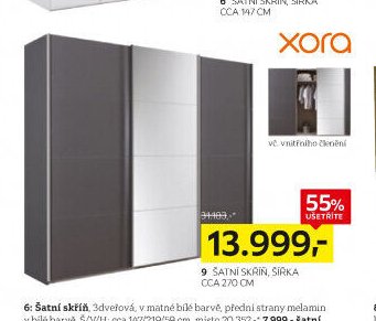 9 ŠATNÍ SKŘÍŇ, ŠÍŘKA CCA 270 CM