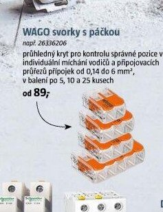 WAGO svorky s páčkou