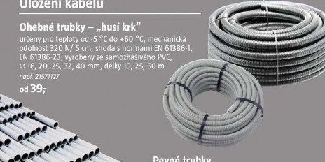 Ohebné trubky - husí krk