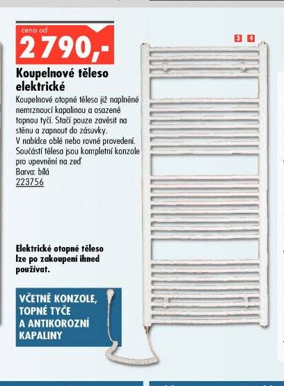 Koupelnové těleso elektrické