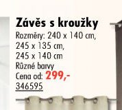 Závěs s kroužky