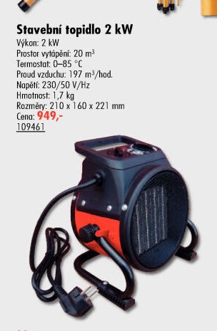 Stavební topidlo 2 kW