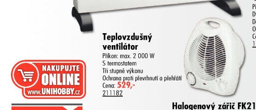 Teplovzdušný ventilátor