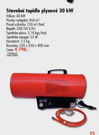 Stavební topidlo plynové 30 kW