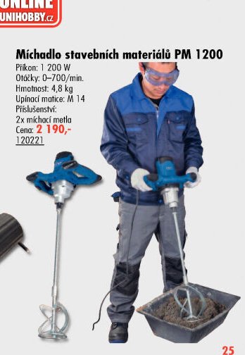 Míchadlo stavebních materiálů PM 1200
