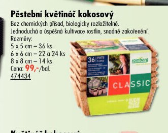 Pěstební květináč kokosový