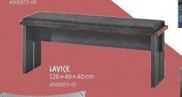 Lavice 126x49x40cm
