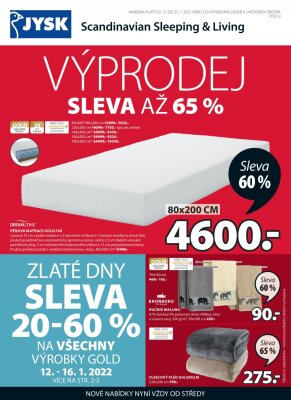akční leták Jysk 12.1.2022-25.1.2022