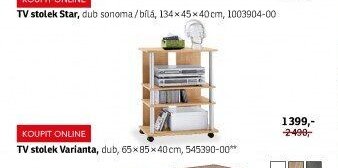 TV stolek Varianta, dub, 65x85x40 cm, 545390-00