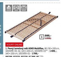 1. Pevný lamelový rošt ASKO Multiflex