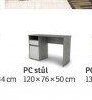 PC stůl, 120x76x50 cm