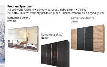 Program Syncrono (varianty dekorů)