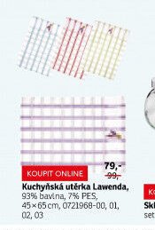 Kuchyňská utěrka Lawenda, 93% bavlna, 7% PES, 45×65 cm