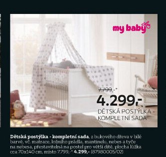 Dětská postýlka - kompletní sada