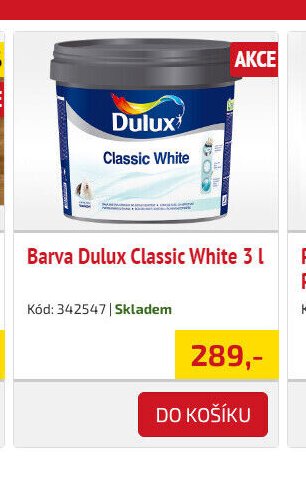 Barva Dulux Classic White 3 l
