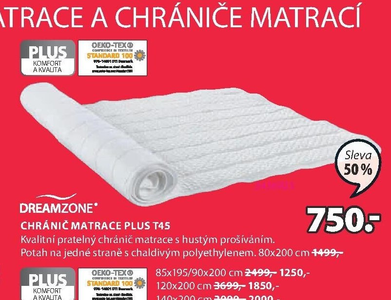 CHRÁNIČ MATRACE PLUS T45