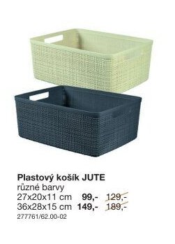 Plastový košík JUTE