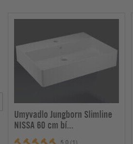 Umyvadlo Jungborn Slimline NISSA 60 cm bí...