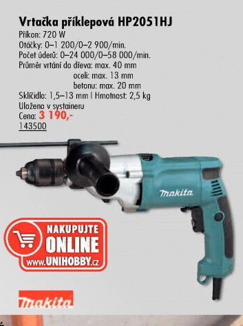 Vrtačka příklepová HP2051HJ