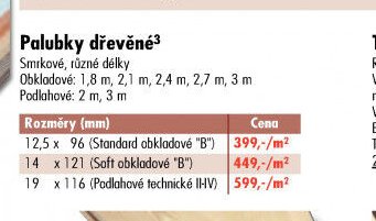 Palubky dřevěné