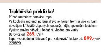Truhlářská překližka