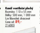 Kanál ventilační plochý