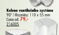 Koleno ventilačního systému 90°