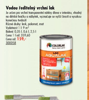 Vodou ředitelný vrchní lak
