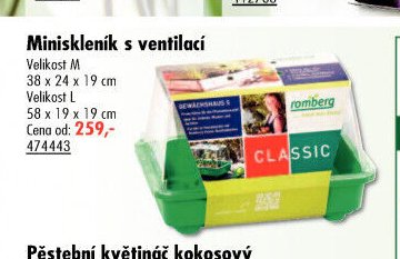 Miniskleník s ventilací