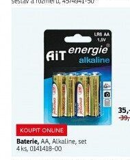 Baterie, AA, Alkaline, set 4 ks