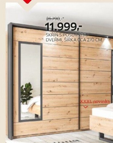 SKŘÍŇ S POSUVNÝMI DVEŘMI, ŠÍŘKA CCA 270 CM