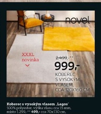 Koberec s vysokým vlasem Lagos