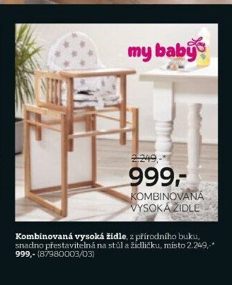Kombinovaná vysoká židle