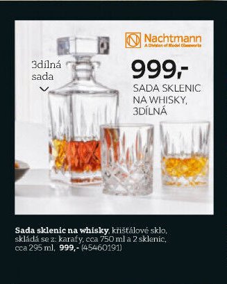 Sada sklenic na whisky, 3dílná
