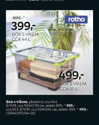 Box s víkem, cca 44 l