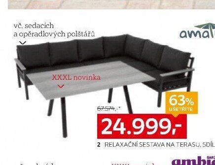 Relaxační sestava na terasu, 5dílná